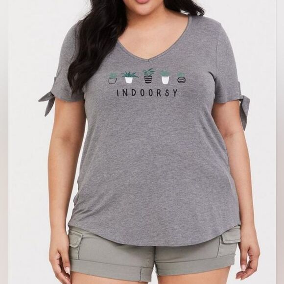 🐢 Torrid Super Soft Knits Indoorsy T-Shirt Size 4X - Picture 1 of 11